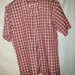 Eddie Bauer Size Men's TL Red/White Dress Shirt